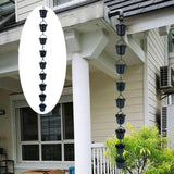 Maxbell Flower Shape Metal Rain Chains Bell 100cm Outside Versatile Stylish for Heavy Rain