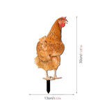 Maxbell Chicken Animal Statue Stake Lifelike for Courtyard Swimming Pool Front Porch 30cmx13cm