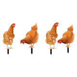 Maxbell Chicken Animal Statue Stake Lifelike for Courtyard Swimming Pool Front Porch 30cmx13cm