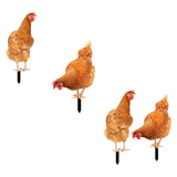 Maxbell Chicken Animal Statue Stake Lifelike for Courtyard Swimming Pool Front Porch 30cmx13cm