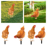 Maxbell Chicken Animal Statue Stake Lifelike for Courtyard Swimming Pool Front Porch 30cmx13cm