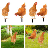 Maxbell Chicken Animal Statue Stake Lifelike for Courtyard Swimming Pool Front Porch 30cmx13cm