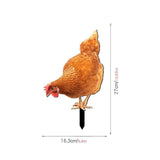 Maxbell Chicken Animal Statue Stake Lifelike for Courtyard Swimming Pool Front Porch 27cmx16.3cm