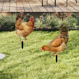 Maxbell Hen Shape Garden Stakes Decoration Acrylic Figurine for Garden Porch Pathway Style A and B