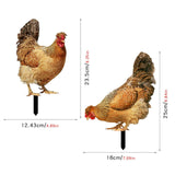 Maxbell Hen Shape Garden Stakes Decoration Acrylic Figurine for Garden Porch Pathway Style A and B