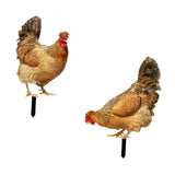 Maxbell Hen Shape Garden Stakes Decoration Acrylic Figurine for Garden Porch Pathway Style A and B