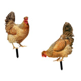 Maxbell Hen Shape Garden Stakes Decoration Acrylic Figurine for Garden Porch Pathway Style A and B