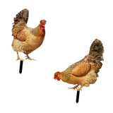 Maxbell Hen Shape Garden Stakes Decoration Acrylic Figurine for Garden Porch Pathway Style A and B