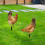 Maxbell Hen Shape Garden Stakes Decoration Acrylic Figurine for Garden Porch Pathway Style A and B