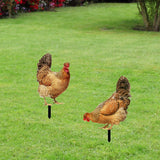 Maxbell Hen Shape Garden Stakes Decoration Acrylic Figurine for Garden Porch Pathway Style A and B