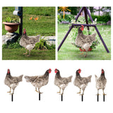 Maxbell Chicken Garden Statue Stake Hen Lawn Ornament Gift Outside Rooster Yard Arts Style A