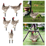 Maxbell Chicken Garden Statue Stake Hen Lawn Ornament Gift Outside Rooster Yard Arts Style A