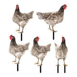 Maxbell Chicken Garden Statue Stake Hen Lawn Ornament Gift Outside Rooster Yard Arts Style A
