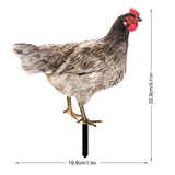 Maxbell Chicken Garden Statue Stake Hen Lawn Ornament Gift Outside Rooster Yard Arts Style B