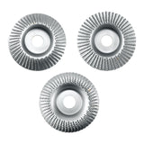 Maxbell 3x Wood Carving Disc Set Angle Grinder Polishing Home Grinding Wheel Shaping Inner Dia 12.5cm