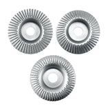 Maxbell 3x Wood Carving Disc Set Angle Grinder Polishing Home Grinding Wheel Shaping Inner Dia 12.5cm