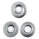 Maxbell 3x Wood Carving Disc Set Angle Grinder Polishing Home Grinding Wheel Shaping Inner Dia 12.5cm