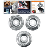 Maxbell 3x Wood Carving Disc Set Angle Grinder Polishing Home Grinding Wheel Shaping Inner Dia 12.5cm