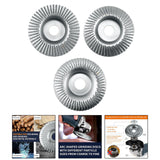 Maxbell 3x Wood Carving Disc Set Angle Grinder Polishing Home Grinding Wheel Shaping Inner Dia 12.5cm