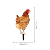 Maxbell Garden Stakes Garden Decoration Chicken Sculpture for Outdoor Backyard Patio Style A