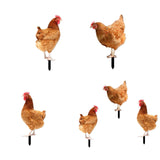 Maxbell Garden Stakes Garden Decoration Chicken Sculpture for Outdoor Backyard Patio Style A