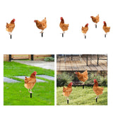 Maxbell Garden Stakes Garden Decoration Chicken Sculpture for Outdoor Backyard Patio Style A