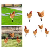 Maxbell Garden Stakes Garden Decoration Chicken Sculpture for Outdoor Backyard Patio Style A