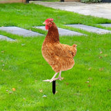 Maxbell Maxbell Garden Stakes Garden Decoration Chicken Sculpture for Outdoor Backyard Patio Style C
