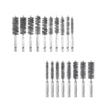 Maxbell Pipe Cleaning Brush Set Metal Straw Cleaner for Auto Parts Tubes Small Parts 10 Piece