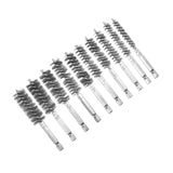 Maxbell Pipe Cleaning Brush Set Metal Straw Cleaner for Auto Parts Tubes Small Parts 10 Piece