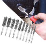 Maxbell Pipe Cleaning Brush Set Metal Straw Cleaner for Auto Parts Tubes Small Parts 10 Piece