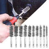 Maxbell Pipe Cleaning Brush Set Metal Straw Cleaner for Auto Parts Tubes Small Parts 10 Piece