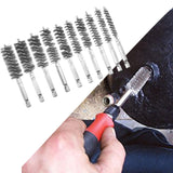 Maxbell Pipe Cleaning Brush Set Metal Straw Cleaner for Auto Parts Tubes Small Parts 10 Piece