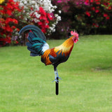 Maxbell Rooster Garden Stake Yard Sign Realistic Yard Art for Lawn Pathway Courtyard 21.5cmx25cm
