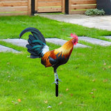 Maxbell Rooster Garden Stake Yard Sign Realistic Yard Art for Lawn Pathway Courtyard 21.5cmx25cm
