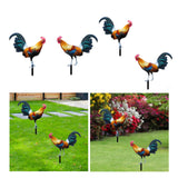Maxbell Rooster Garden Stake Yard Sign Realistic Yard Art for Lawn Pathway Courtyard 21.5cmx25cm