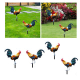 Maxbell Rooster Garden Stake Yard Sign Realistic Yard Art for Lawn Pathway Courtyard 21.5cmx25cm