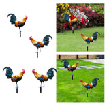 Maxbell Rooster Garden Stake Yard Sign Realistic Yard Art for Lawn Pathway Courtyard 21.5cmx25cm
