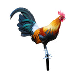 Maxbell Rooster Garden Stake Yard Sign Realistic Yard Art for Lawn Pathway Courtyard 21.5cmx25cm