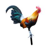 Maxbell Rooster Garden Stake Yard Sign Realistic Yard Art for Lawn Pathway Courtyard 21.5cmx25cm