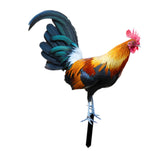 Maxbell Rooster Garden Stake Yard Sign Realistic Yard Art for Lawn Pathway Courtyard 21.5cmx25cm