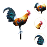 Maxbell Rooster Garden Stake Yard Sign Realistic Yard Art for Lawn Pathway Courtyard 21.5cmx25cm