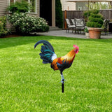 Maxbell Rooster Garden Stake Yard Sign Realistic Yard Art for Lawn Pathway Courtyard 21.5cmx25cm