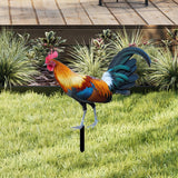 Maxbell Rooster Garden Stake Yard Sign Realistic Yard Art for Lawn Pathway Courtyard 24cmx23.66cm