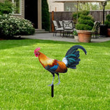 Maxbell Rooster Garden Stake Yard Sign Realistic Yard Art for Lawn Pathway Courtyard 24cmx23.66cm