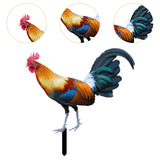 Maxbell Rooster Garden Stake Yard Sign Realistic Yard Art for Lawn Pathway Courtyard 24cmx23.66cm