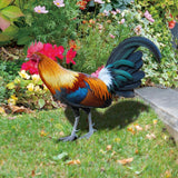Maxbell Rooster Garden Stake Yard Sign Realistic Yard Art for Lawn Pathway Courtyard 24cmx23.66cm
