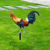 Maxbell Rooster Garden Stake Yard Sign Realistic Yard Art for Lawn Pathway Courtyard 24cmx23.66cm