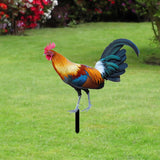 Maxbell Rooster Garden Stake Yard Sign Realistic Yard Art for Lawn Pathway Courtyard 24cmx23.66cm