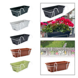 Maxbell Hanging Flower Pot Garden Plant Holder Box Plant Pot Railing Balcony Planter Dark Green